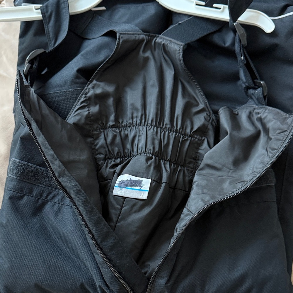 Columbia Youth Kids Black Snow Bibs Size 8 - Picture 7 of 7